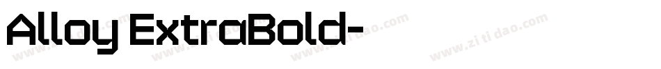 Alloy ExtraBold字体转换